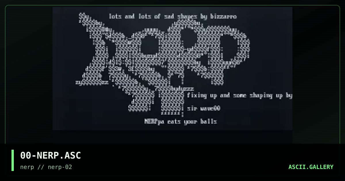 nerp, by bizzarro, wave, 1997