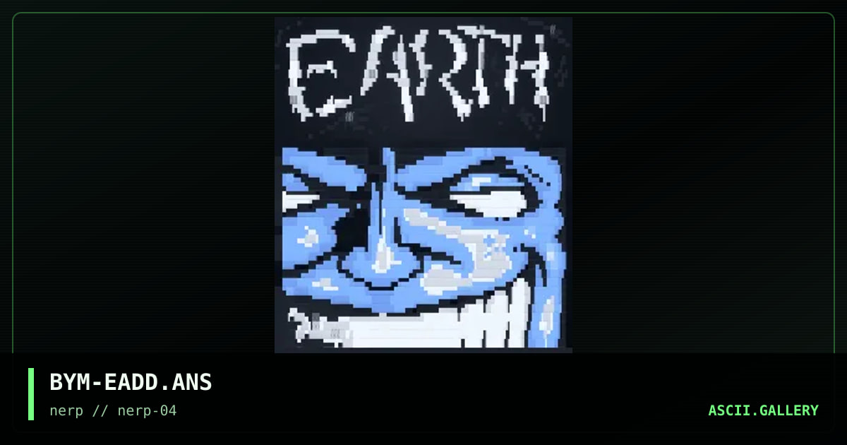 earth add, by big yellow man, 1998