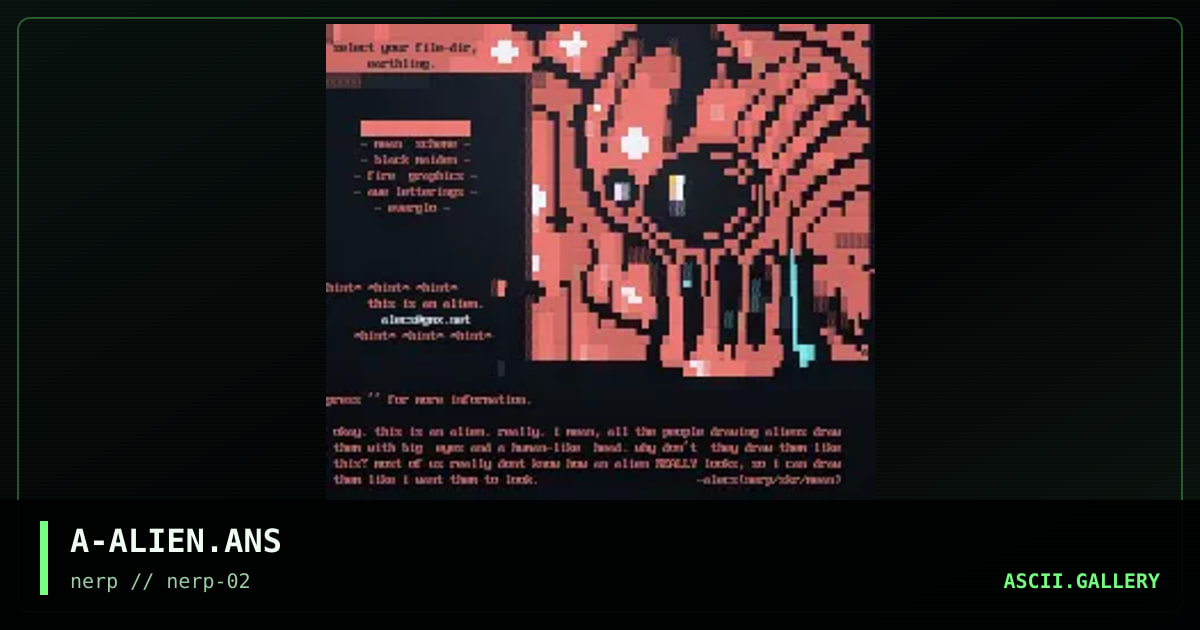 drastic's alien., by alecs, 1997