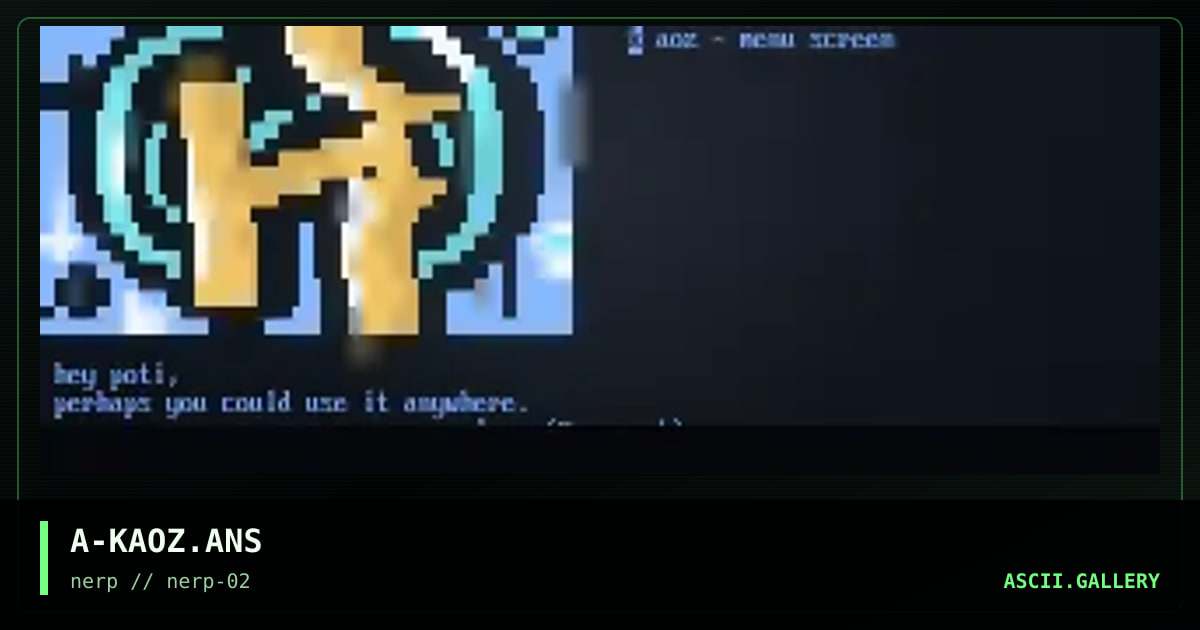 kaoz - screen, by alecs, 1997