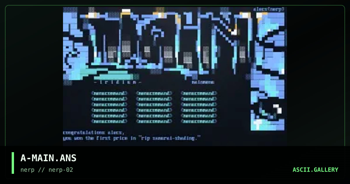 iridium - mainmenu, by alecs, 1997