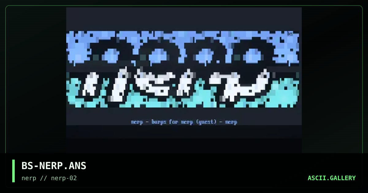 nerp guest, by burps, 1997