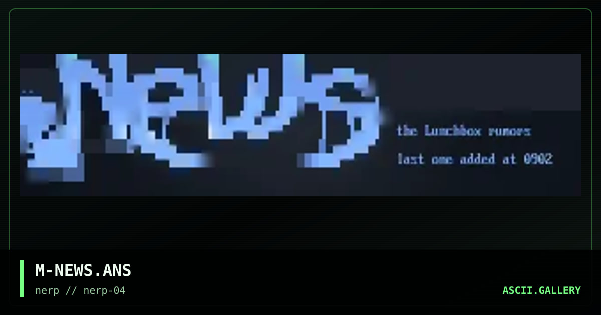 M-NEWS.ANS, by milkmang, 1998