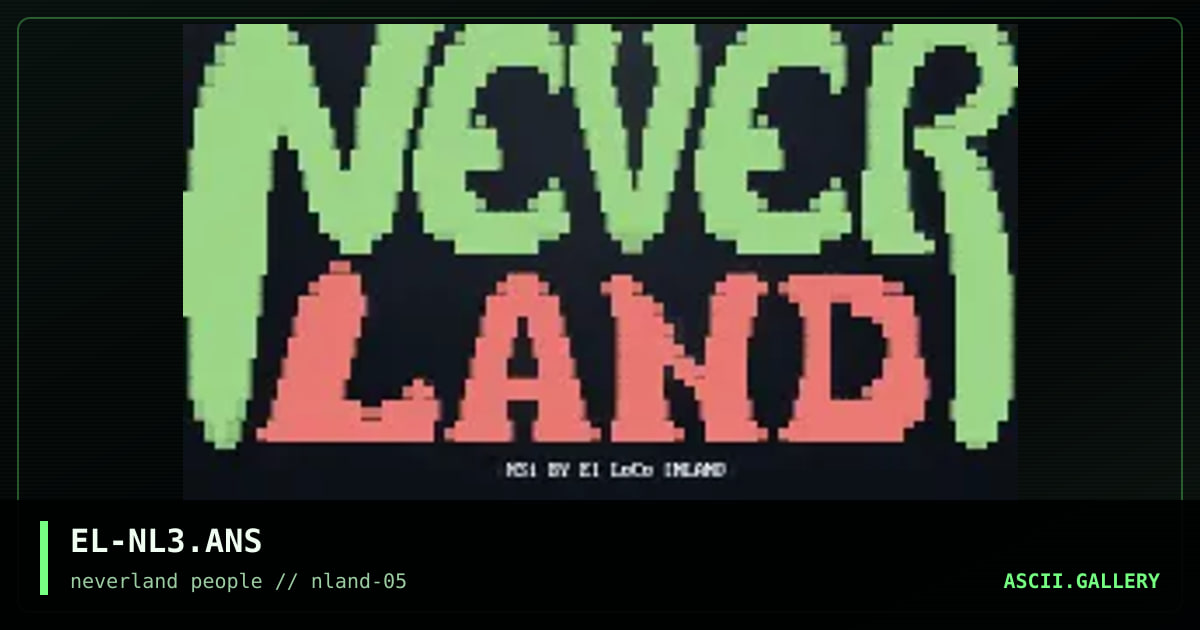 NeveRLanD LoGo3, by el loco, 1996