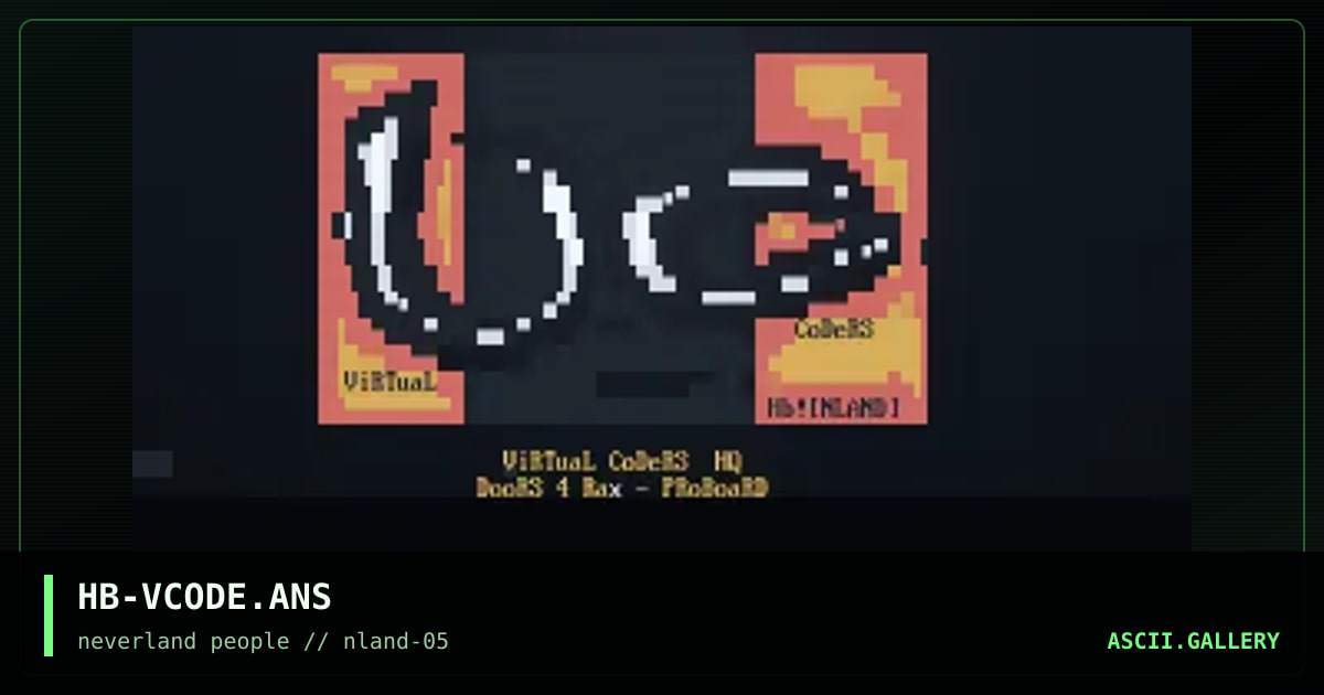 Virtual Coders Ansi, by holybone, 1996
