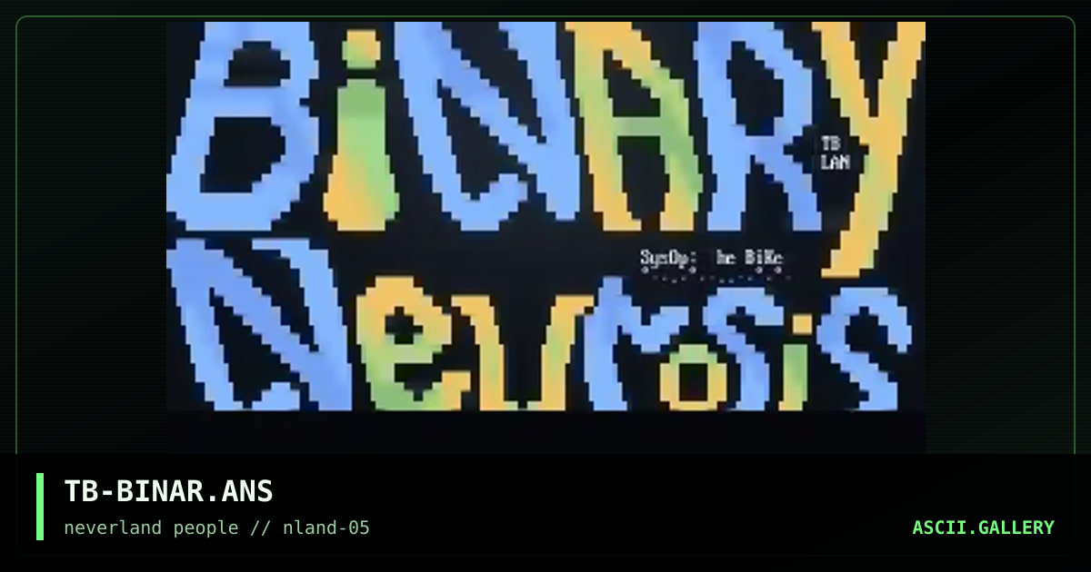 Binary Neurosis BBS, by the biker, 1996
