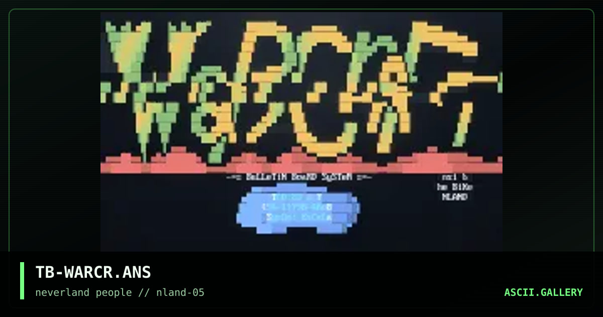 Warcraft BBS logo, by the biker, 1996