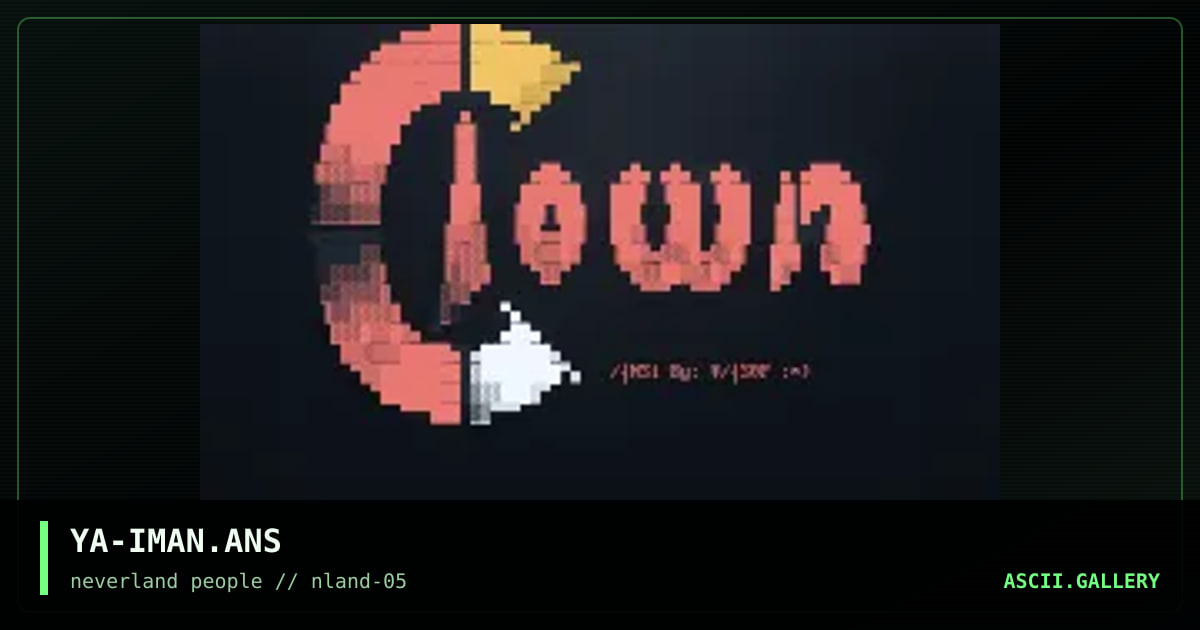 Clown, by yasop, 1996