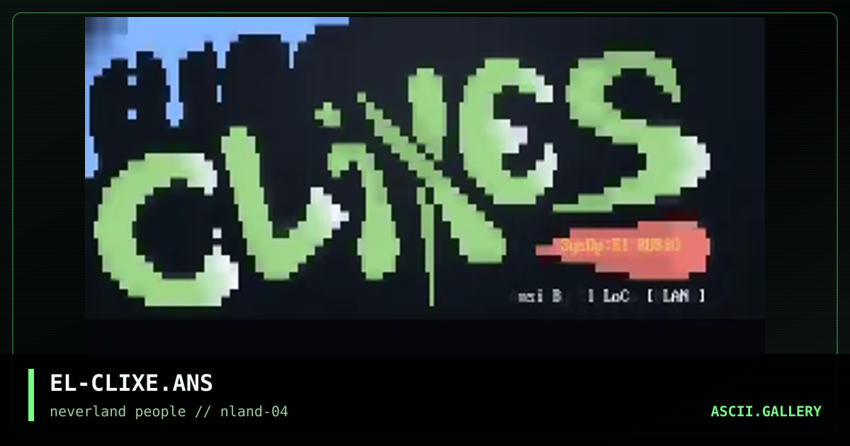 CLiXES BBS, by el loco, 1996