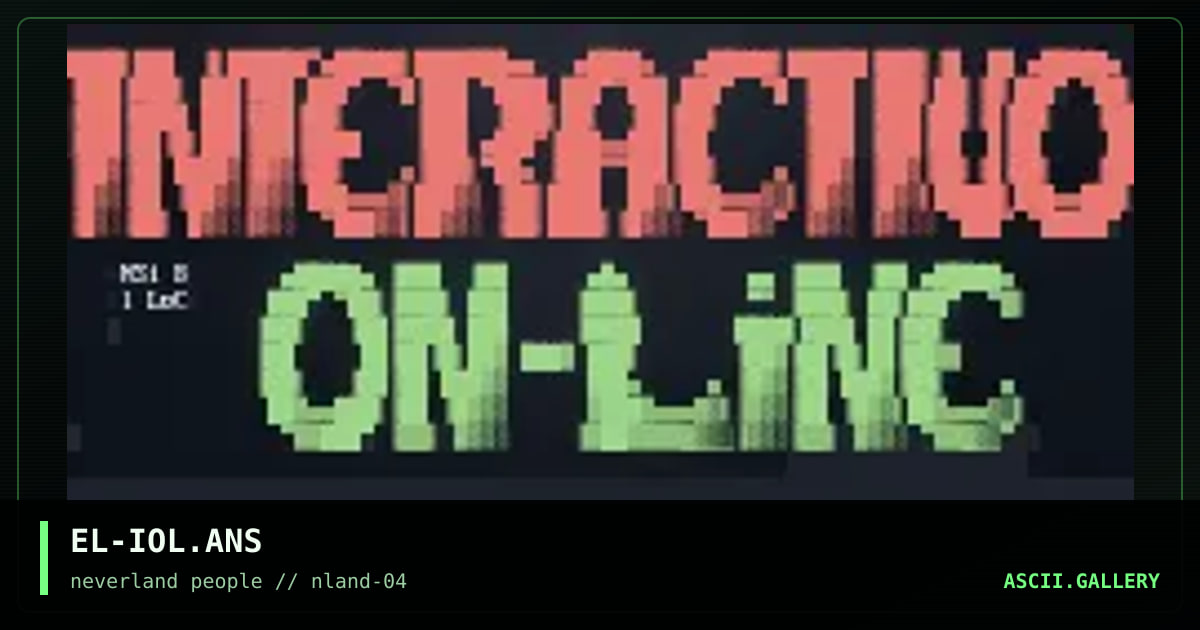 iNTERACTiVO On-LiNE BBS, by el loco, 1996