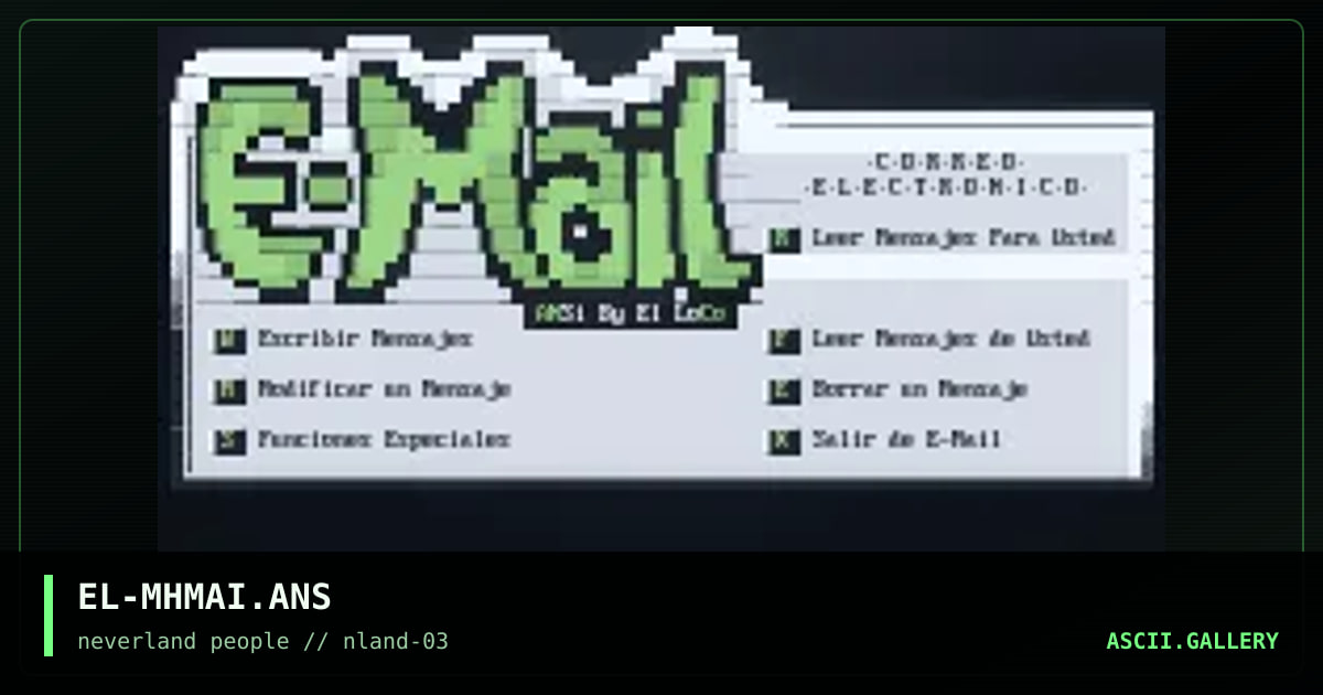 Mh System E-Mail, by el loco, 1996