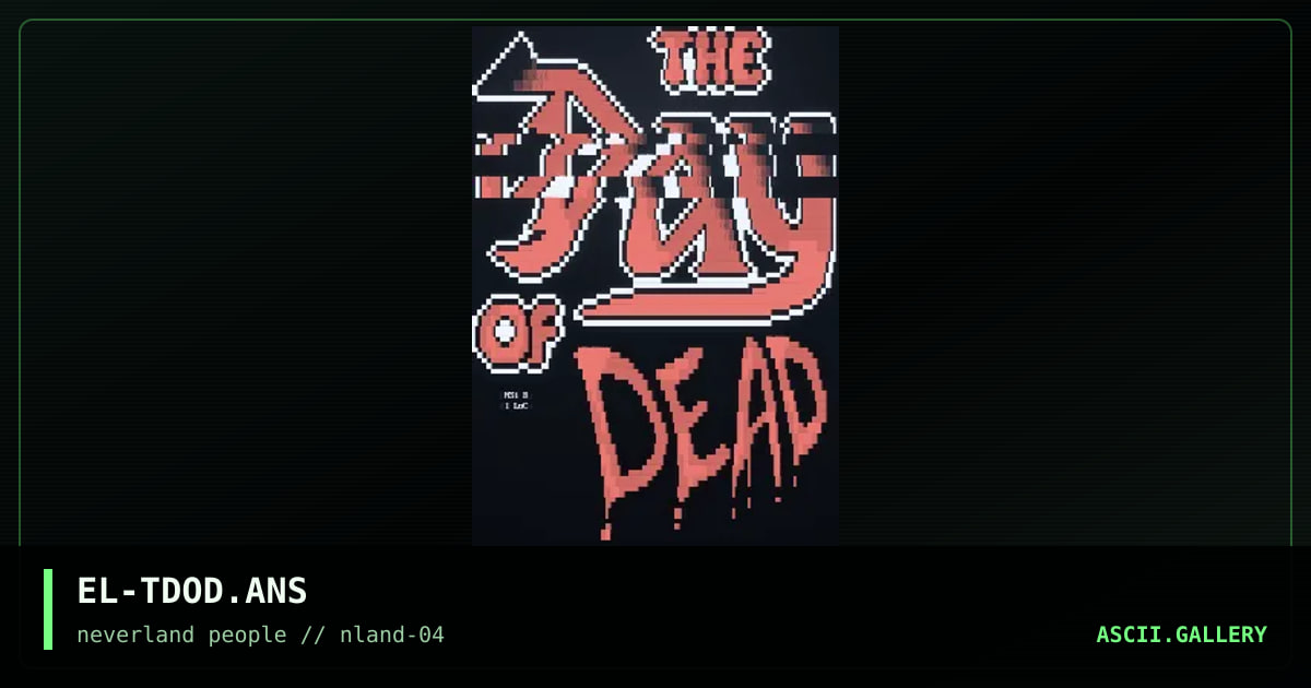The Day Of Dead, by el loco, 1996