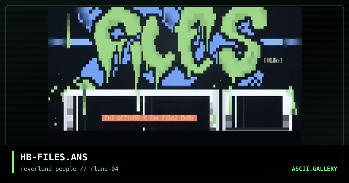 FiLeS MeNu 4 YouR BoaRD, by holybone, 1996