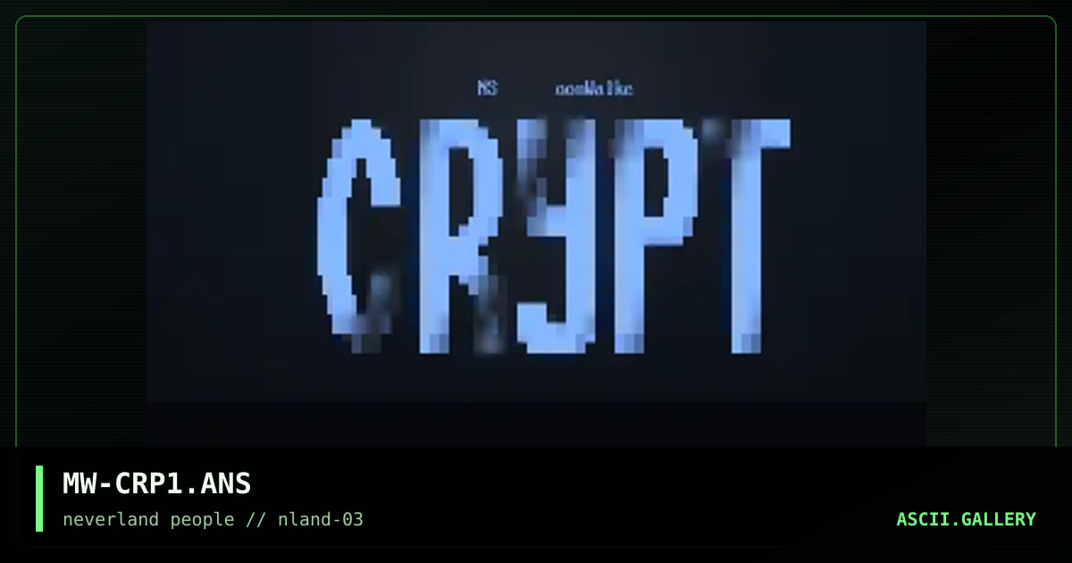 Crypt Logo 1, by moonwalker, 1996