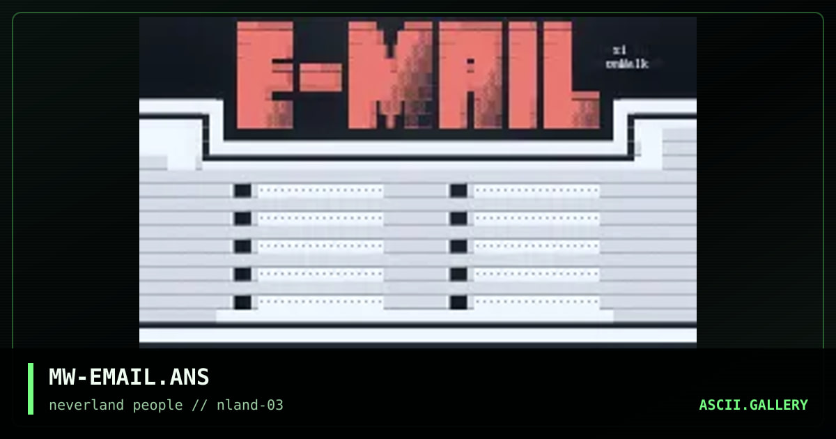 Annie BBS E-MAIL Menu, by moonwalker, 1996