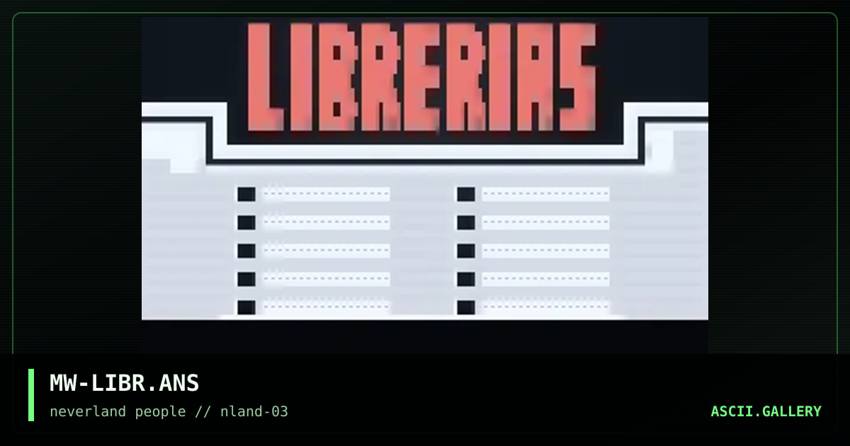 Annie LIBRERIAS MENU, by moonwalker, 1996