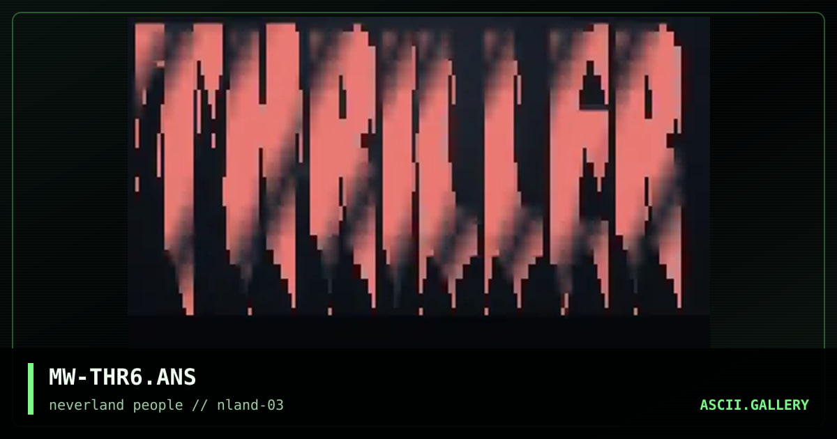 Logo Thriller 6, by moonwalker, 1996