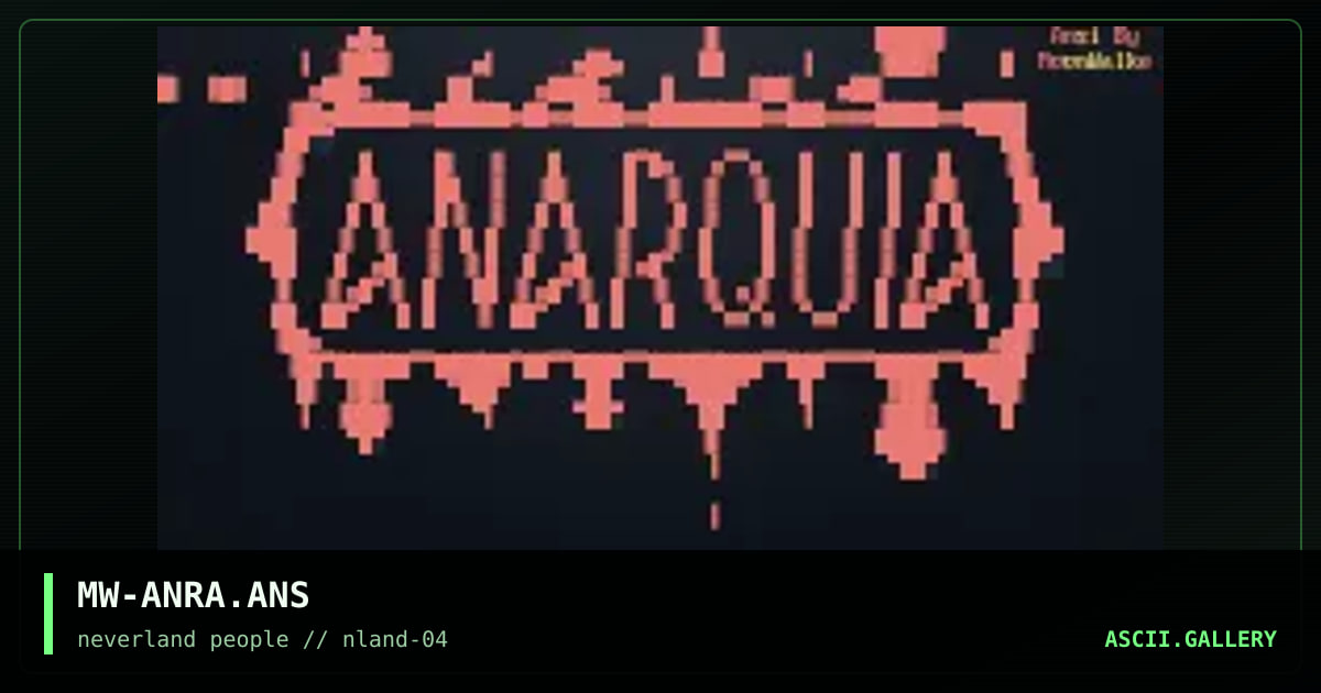 AnarquiA Logo, by moonwalker, 1996