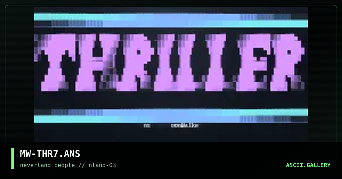 Logo Thriller #7, by moonwalker, 1996