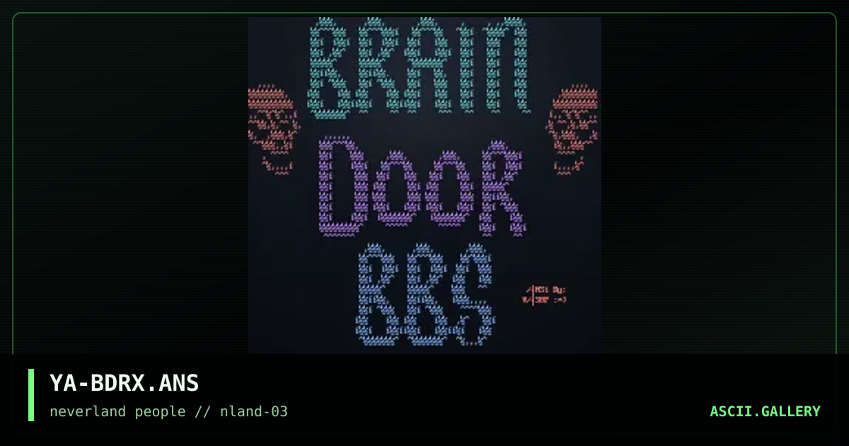 Brain Door x, by yasop, 1996