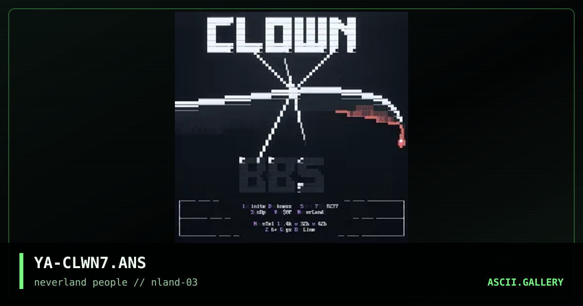 Clown BBS, by yasop, 1996
