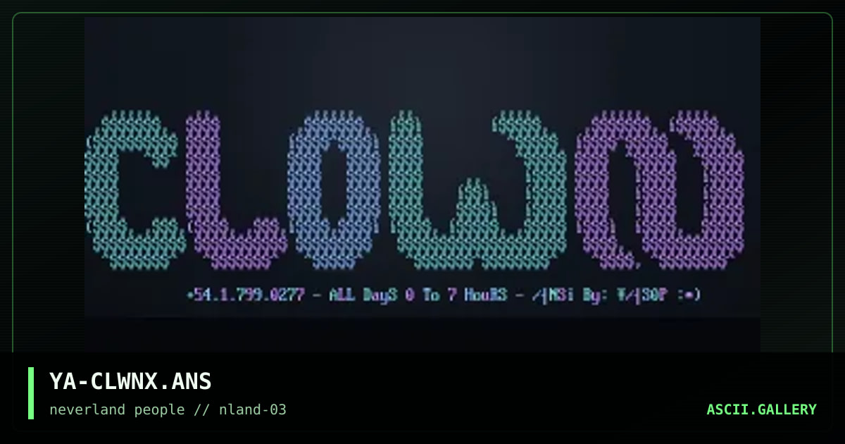 Clown BBS X, by yasop, 1996