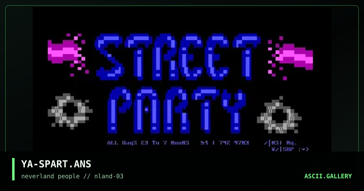 Street Party BBS, by yasop, 1996