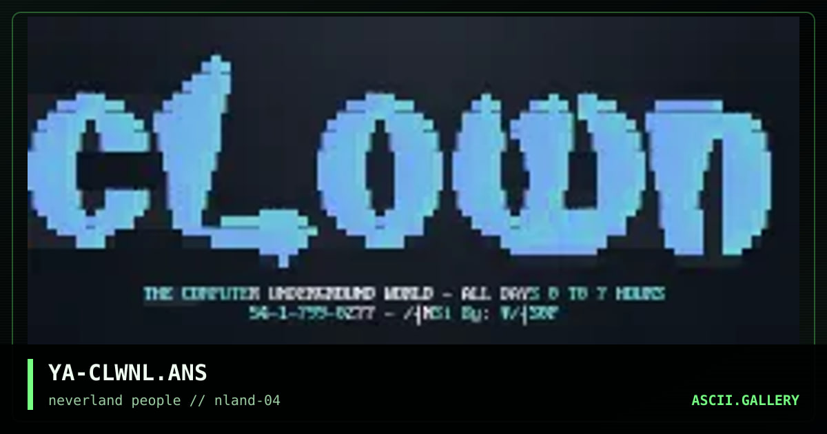 CLown Liquid, by yasop, 1996