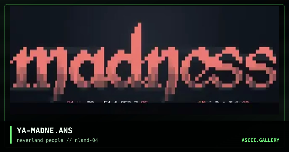 MadNess BBS, by yasop, 1996