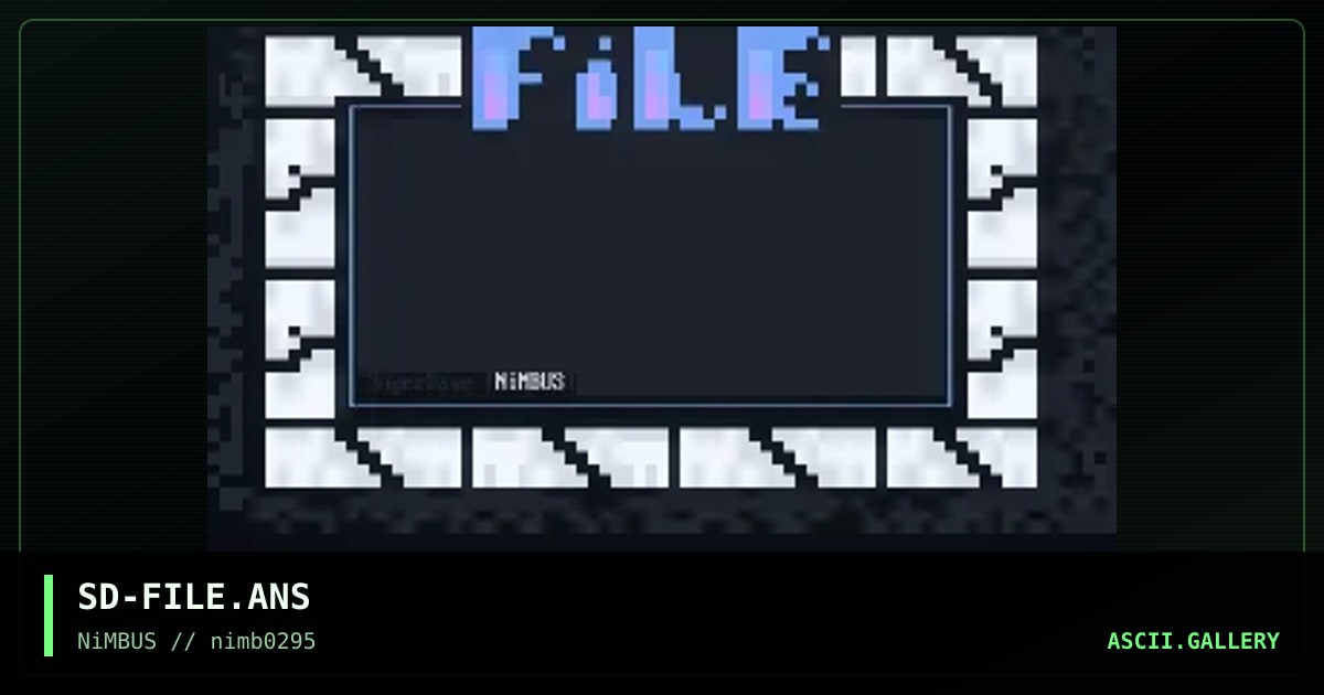 SD-FILE.ANS, by superdave, 1995