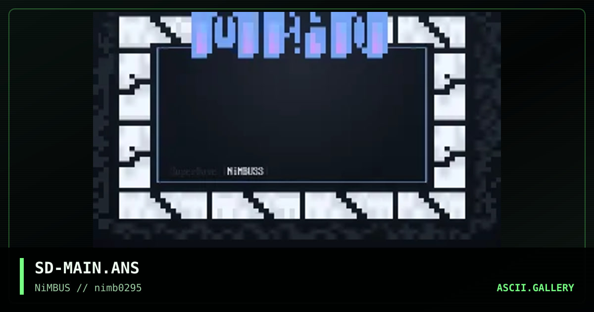 SD-MAIN.ANS, by superdave, 1995