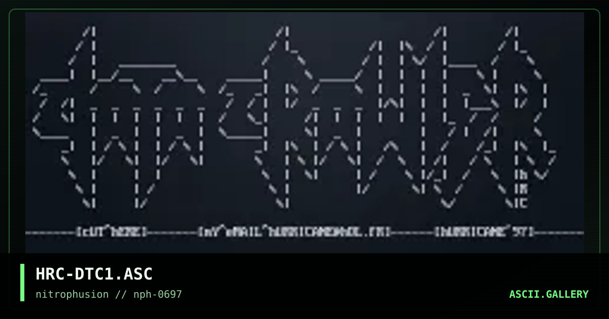 dATACRAWLER oLD sKOOL aSCII, by hurricane, 1997