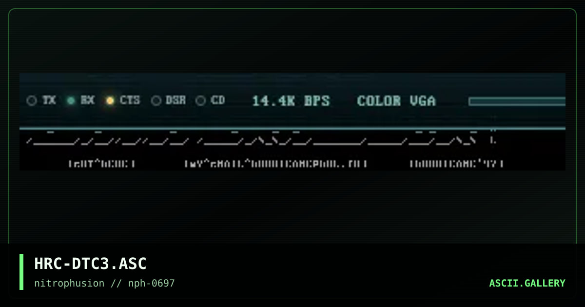 dATACRAWLER oLD sKOOL aSKII, by hurricane, 1997