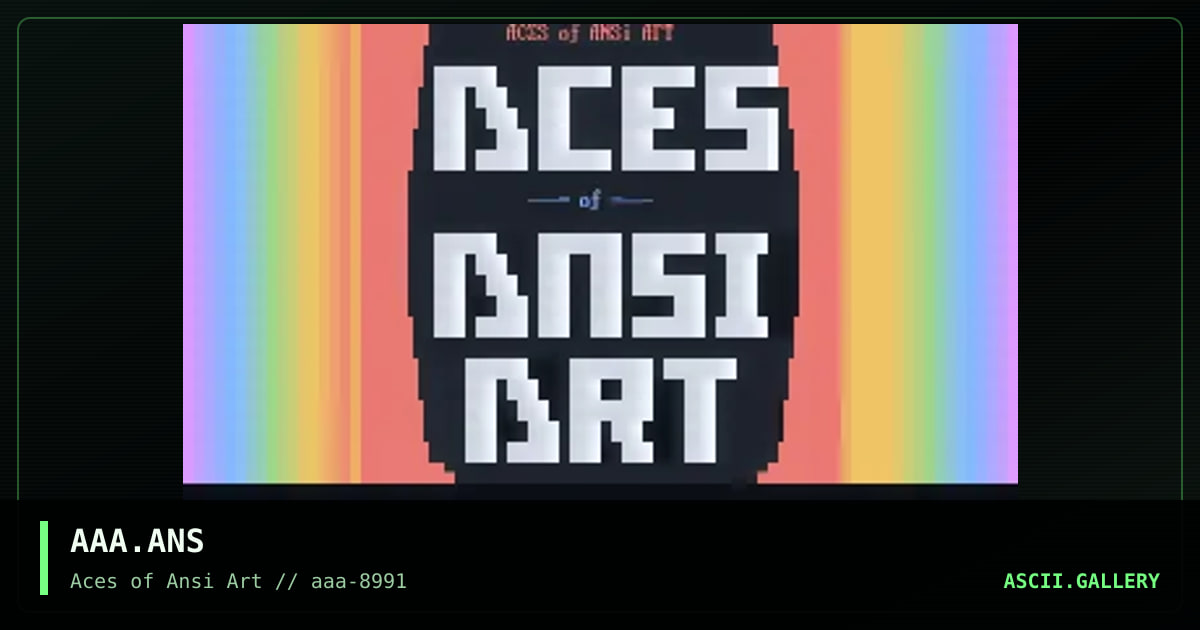 AAA.ANS, by aaa, 1991