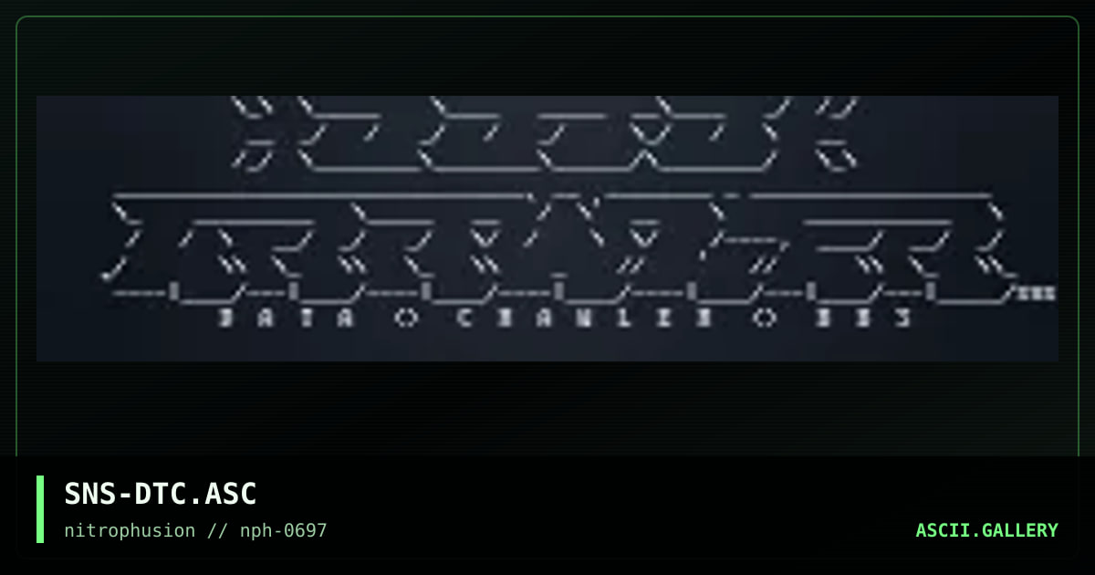_dATACRAWLEr aSCIi_, by senser, 1997