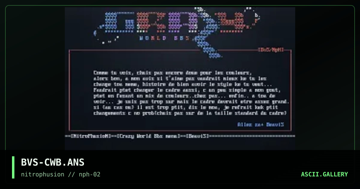 .-The Crazy World Menu-., by beavis, 1997