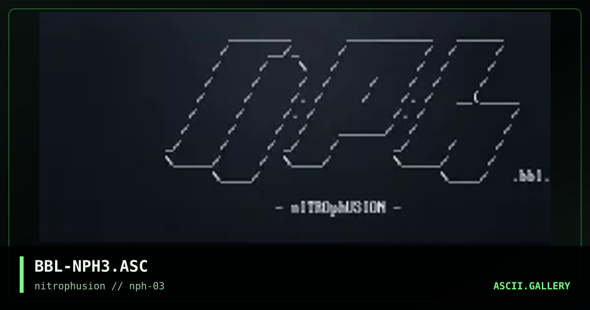 NiTRoPhuSioN LoGo : tHiRd tRy, by babyloon, 1997