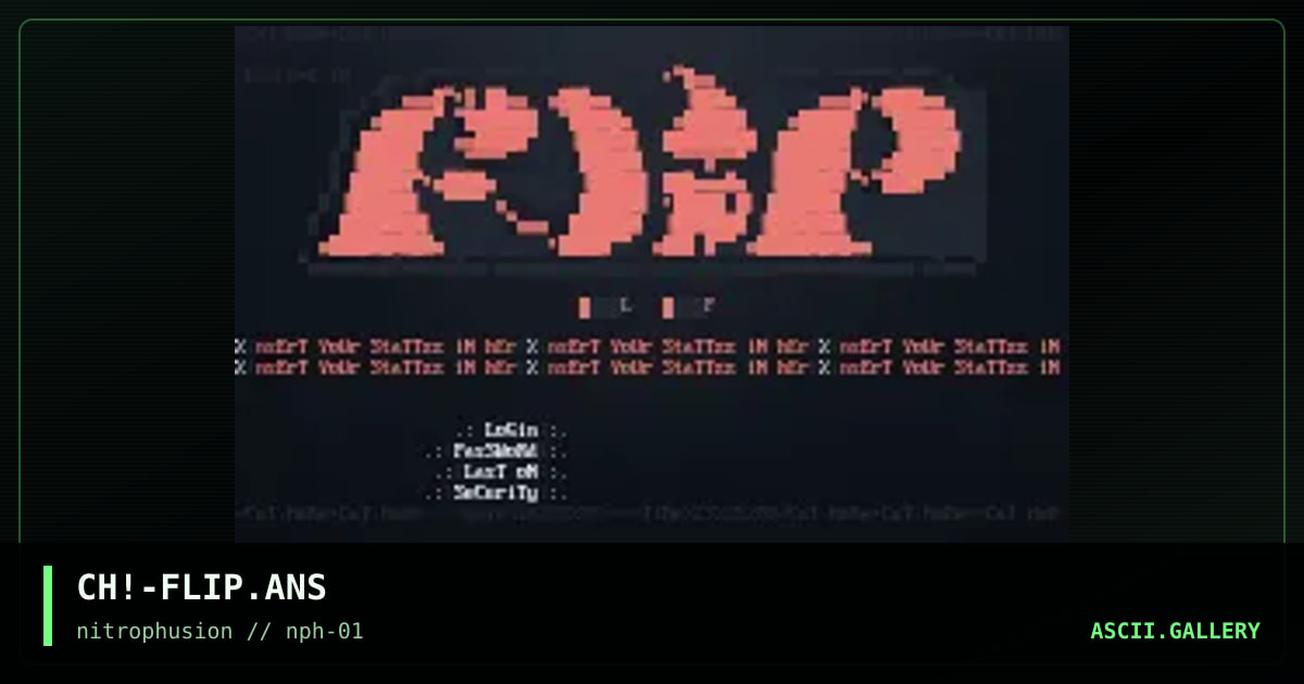 FLiP WeLcoMe AnSi!, by chaotic, 1997