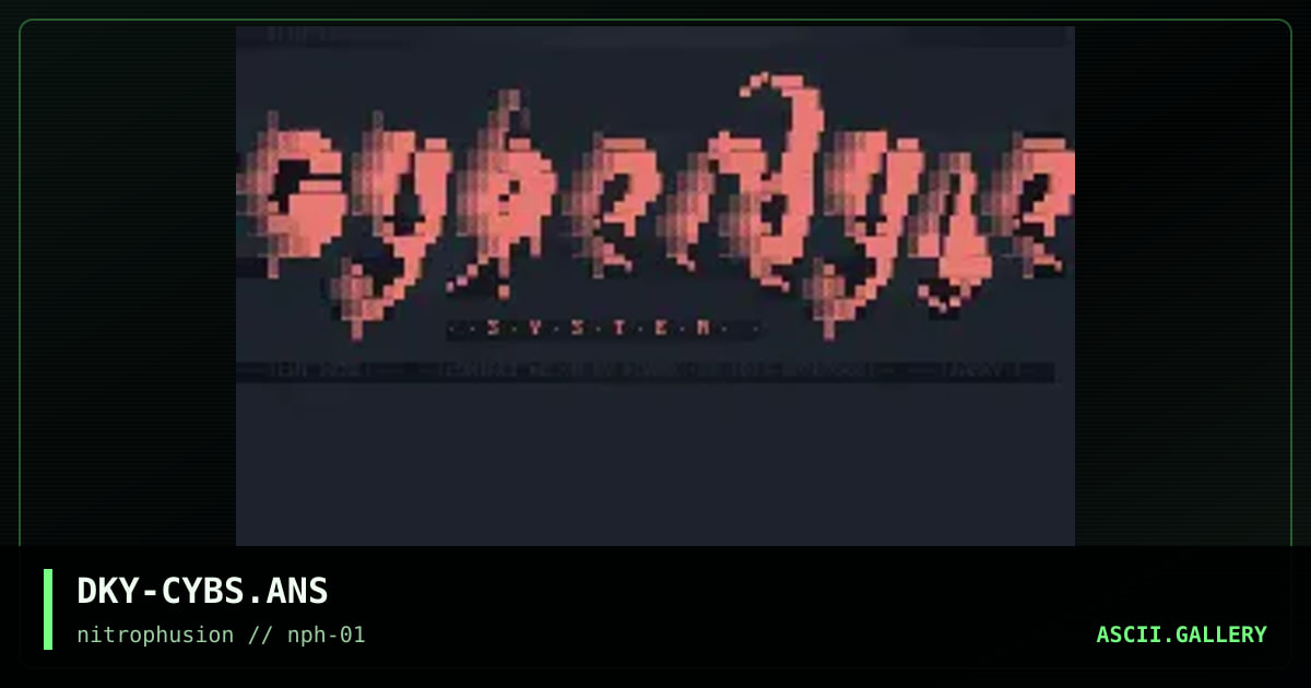 .:[cYBERDYNE^sYSTEM^lOGO]:., by darky, 1997