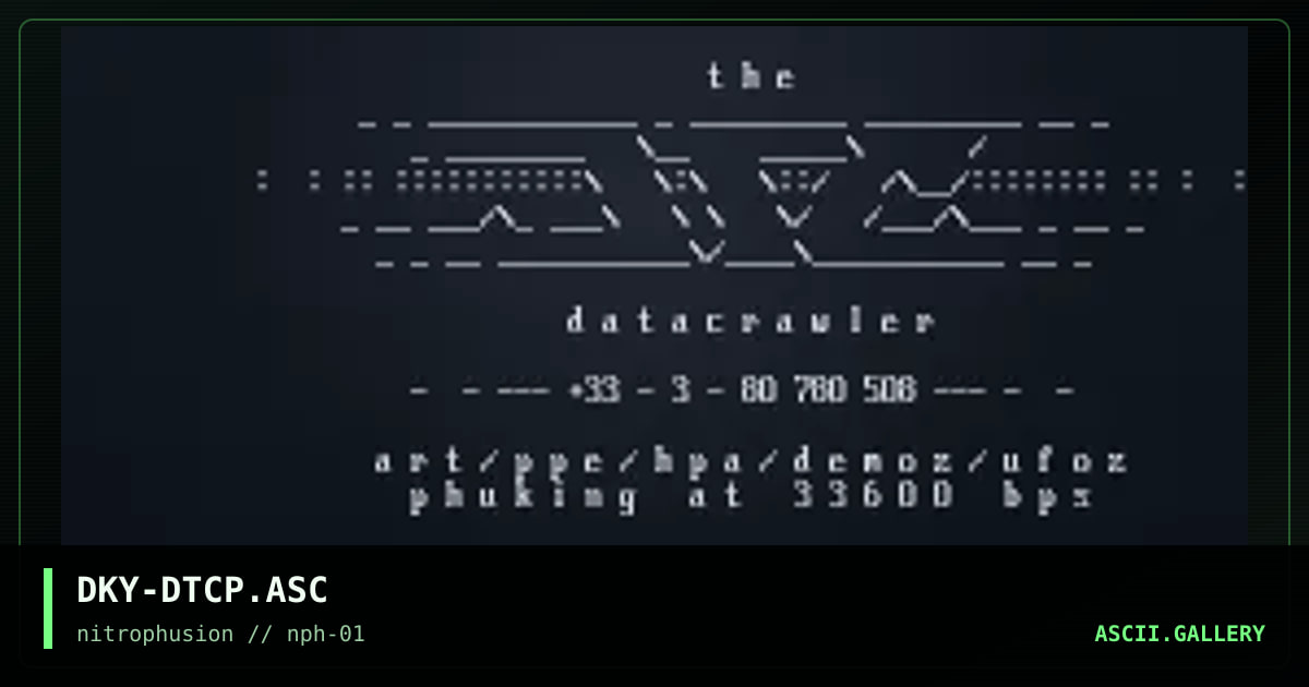 .:[dATACRAWLER^aSCII^aDD]:., by darky, 1997