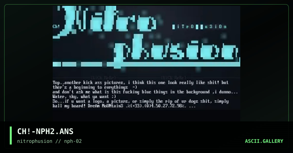 .%(NitROphusIon ProMo Picz!!)%., by chaotic, 1997