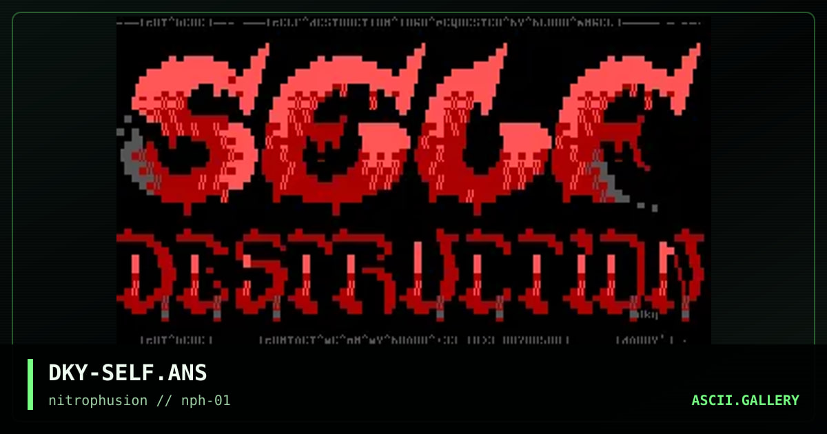 .:[sELF^dESTRUCTION^lOGO]:., by darky, 1997