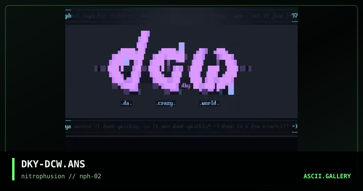 .:(da.crazy.world.logo):., by darky, 1997