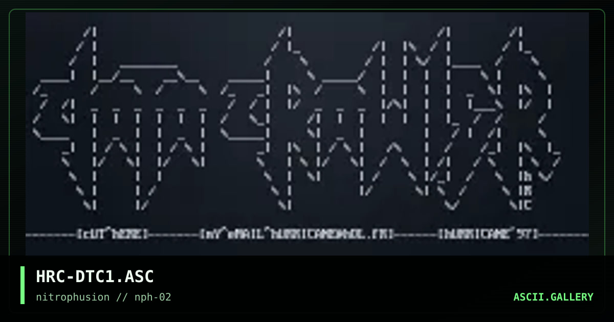 dATACRAWLER oLD sKOOL aSCII, by hurricane, 1997