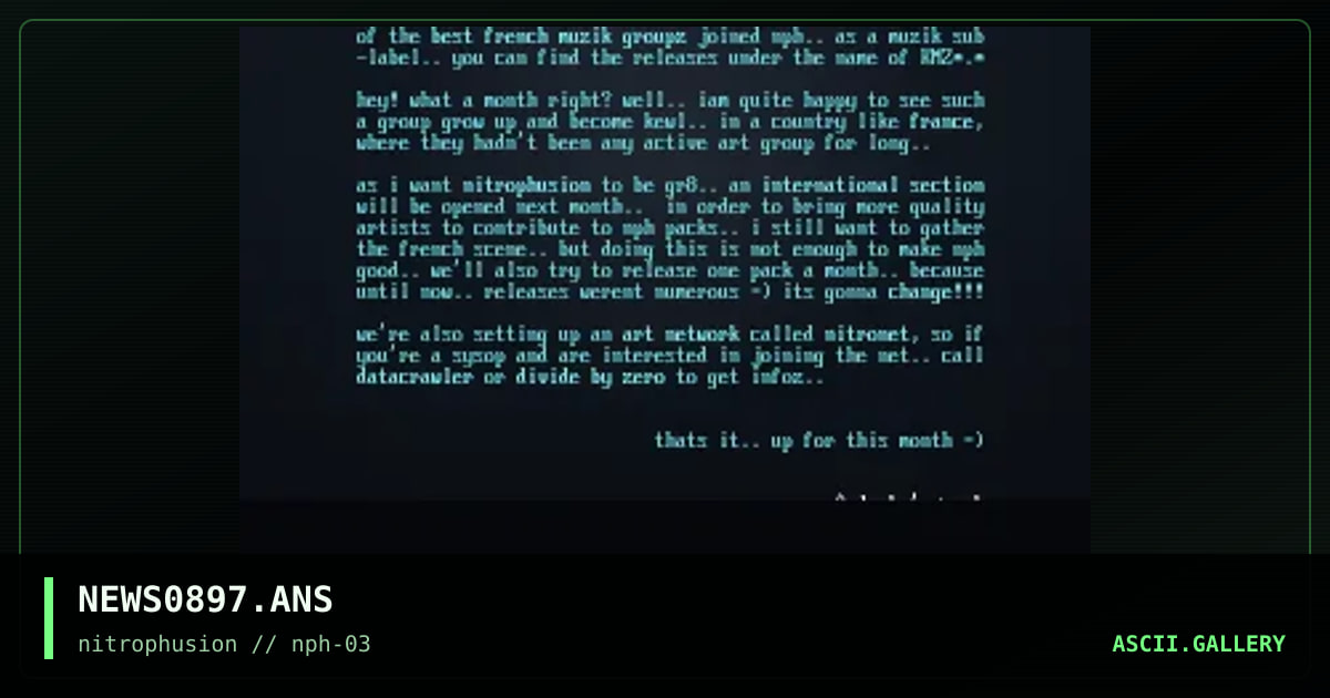 .% 08/97 group newz %., by nitrophusion, 1997