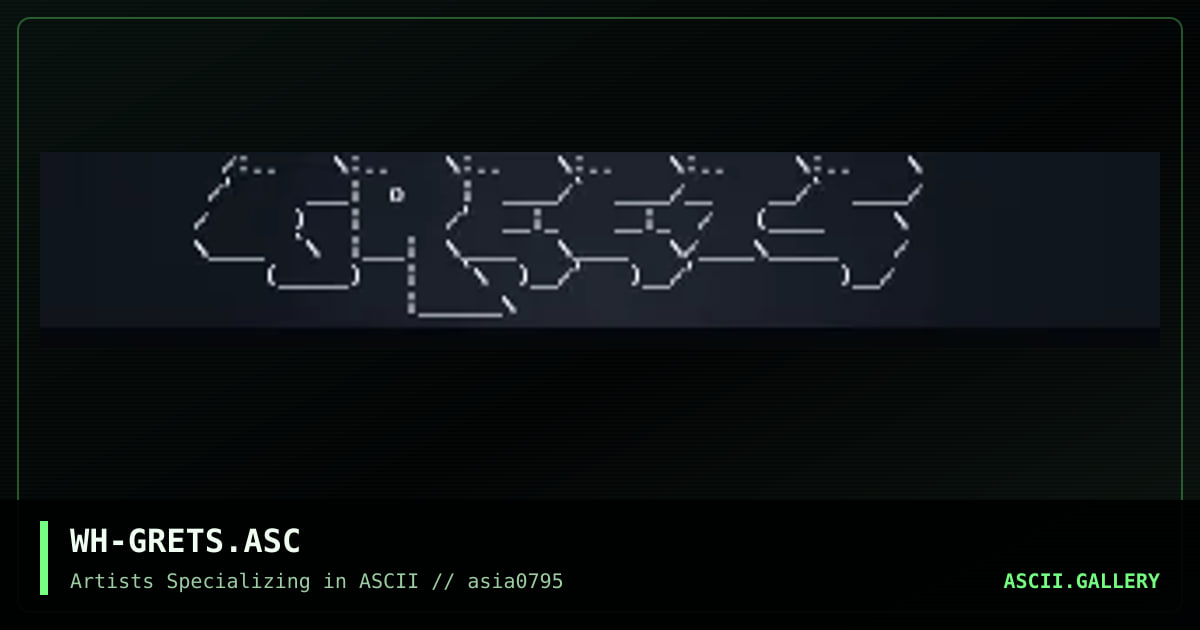 Greet Font in nfo of my old group, by white death, 1995