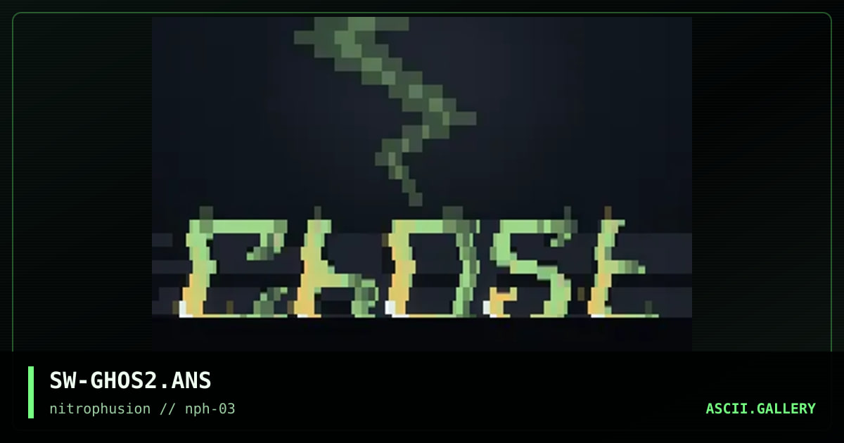 .% pROMOtiONAl aNSi for GHoSt %., by sandworm, 1997