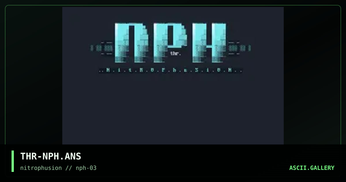 NitRoPhuSioN LoGo, by thorin, 1997