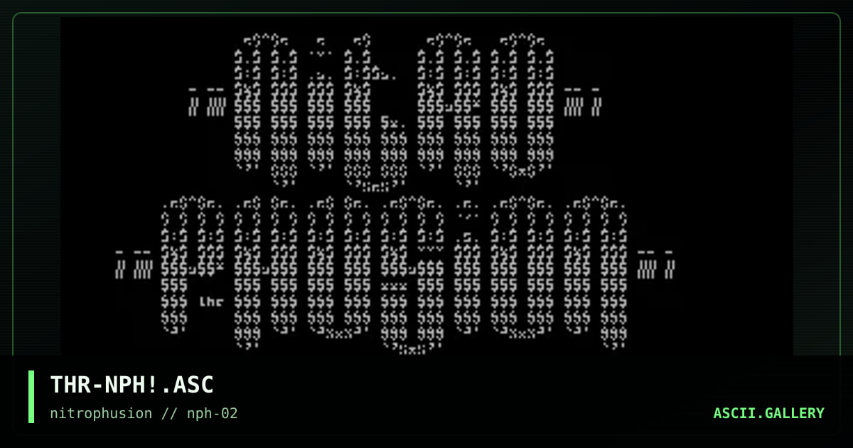NiTRoPHuSioN NeW SKooL aSCii, by thorin, 1997