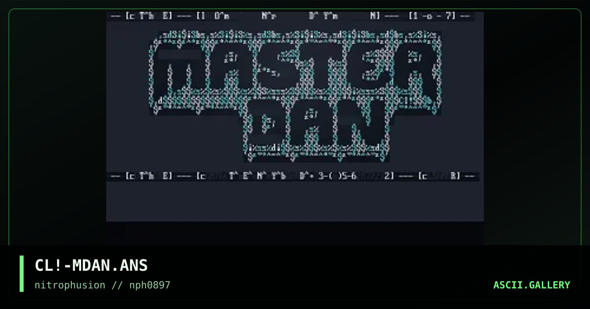 MaSTeR DaN LoGo, by cleaner, 1997